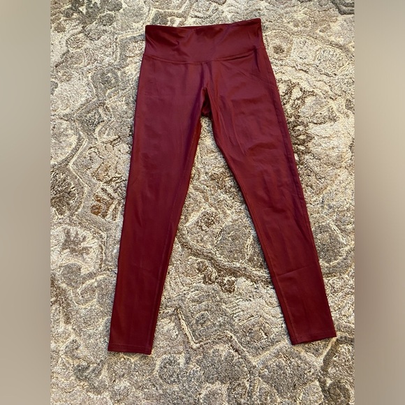 Champion C9 Duo Dry Women's Maroon Red Large High-Rise Athletic Legging - Picture 1 of 8